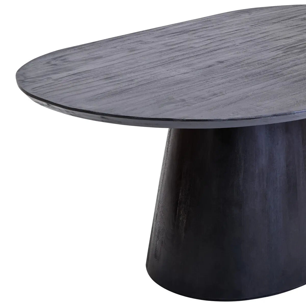 Mango Wood Oval Dining Table Black Finish | Perdoba Eco-friendly - Wood Velvet