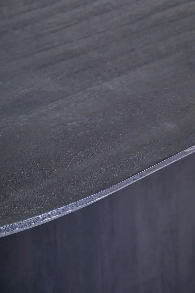 Mango Wood Oval Dining Table Black Finish | Perdoba Eco-friendly - Wood Velvet