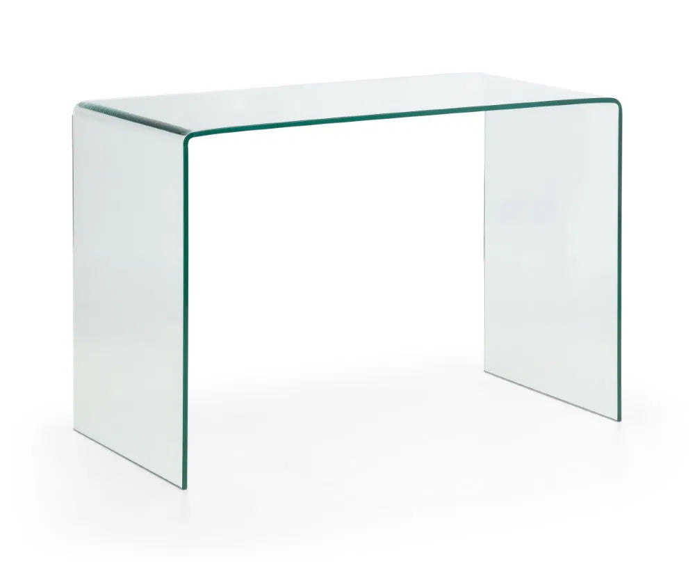 Julian Bowen Curvaceous Glass Desk | Amalfi collection - Wood Velvet