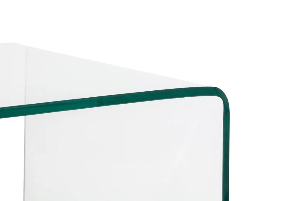 Julian Bowen Curvaceous Glass Desk | Amalfi collection - Wood Velvet