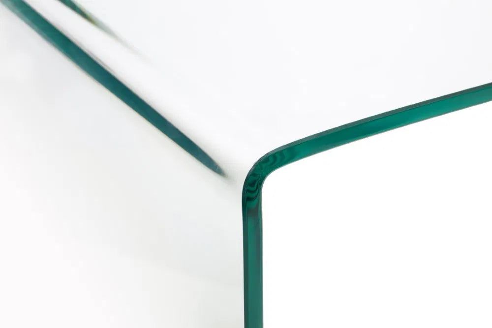 Julian Bowen Curvaceous Glass Desk | Amalfi collection - Wood Velvet
