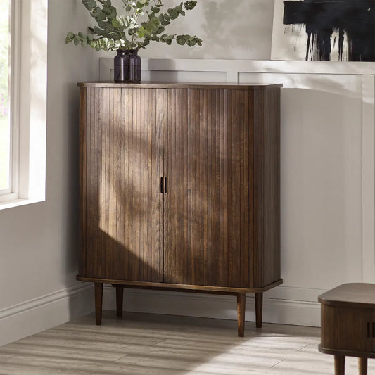 Julian Bowen Arya Wine Cabinet - Wood Velvet