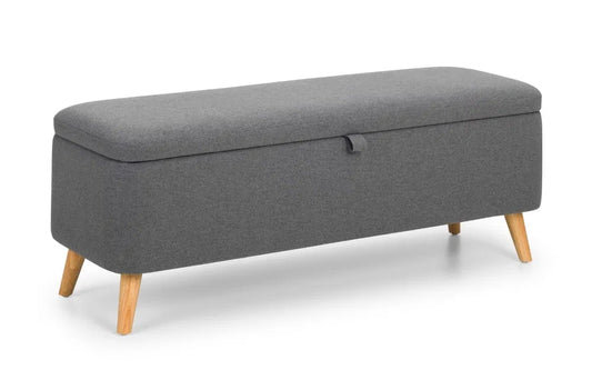 Astrid Storage Ottoman - Wood Velvet