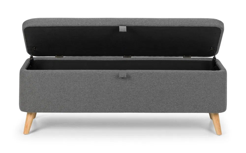 Astrid Storage Ottoman - Wood Velvet