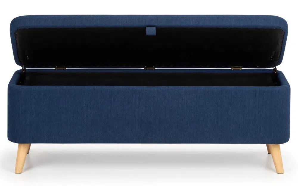 Astrid Storage Ottoman - Wood Velvet