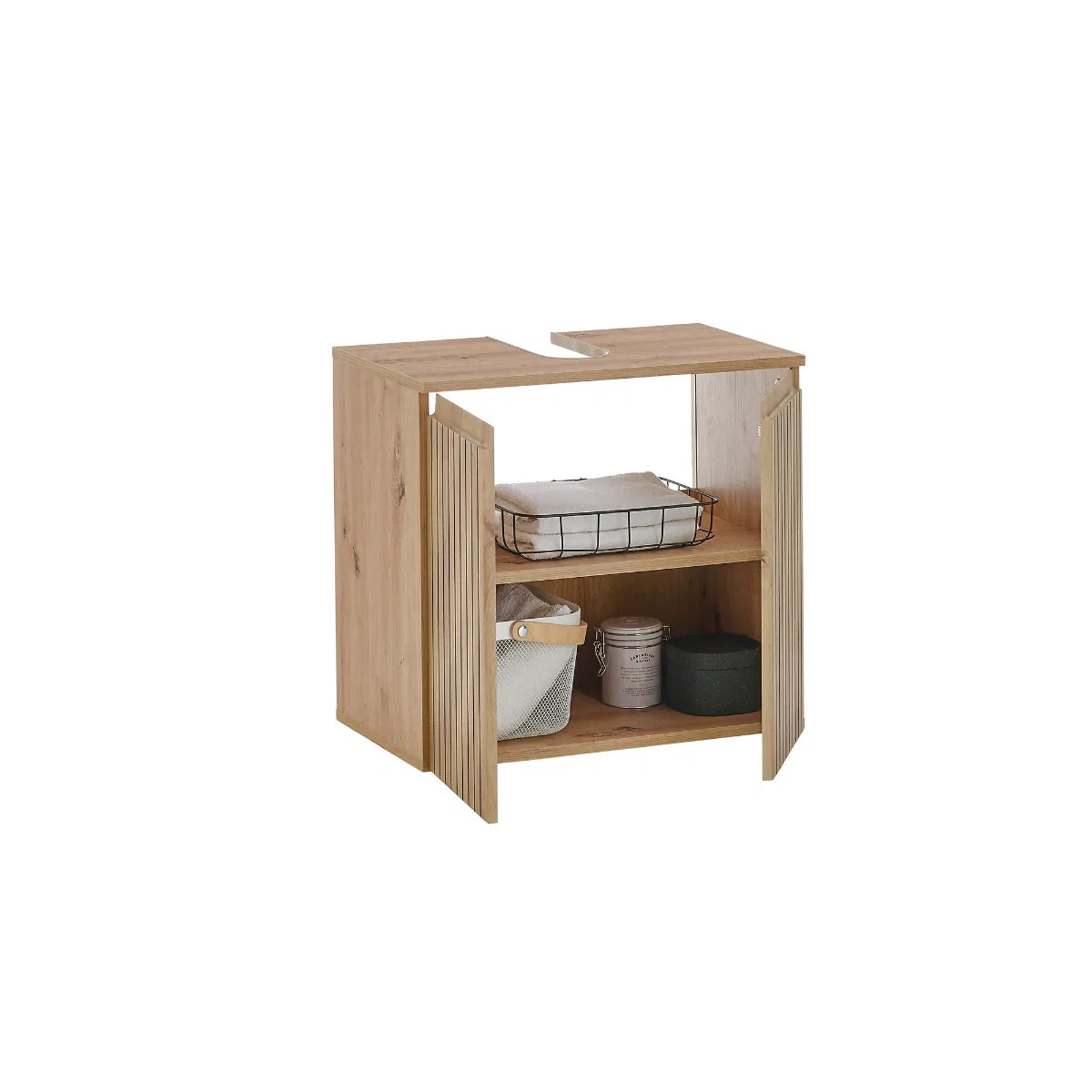 Austin 2 Door Under Sink Cabinet in Artisan Oak - Wood Velvet