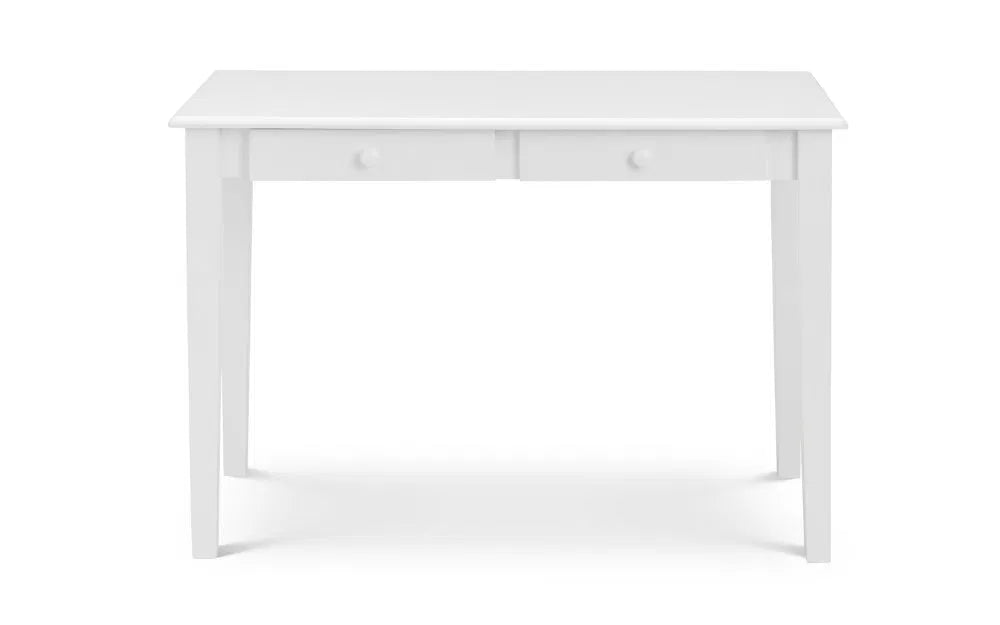 Julian Bowen Free-standing Desk With Drawers In White | Carrington | - Wood Velvet