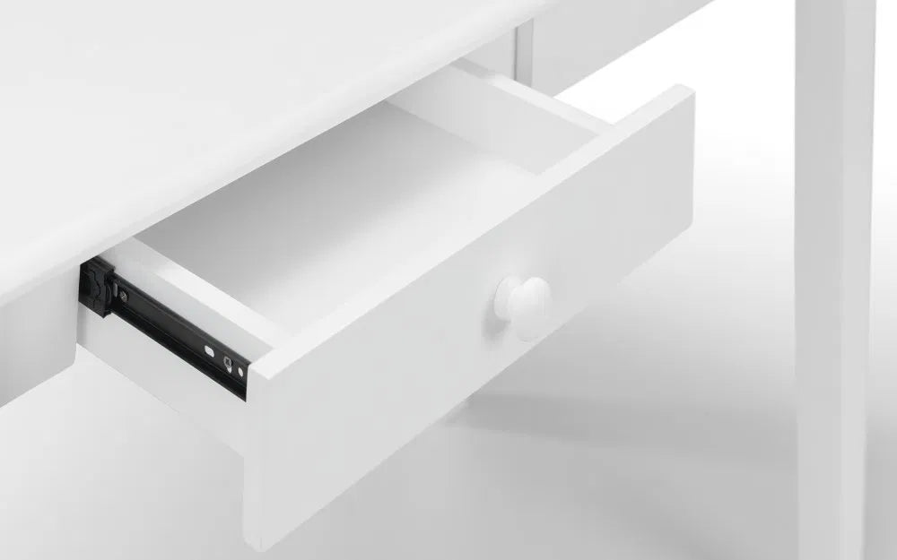 Julian Bowen Free-standing Desk With Drawers In White | Carrington | - Wood Velvet