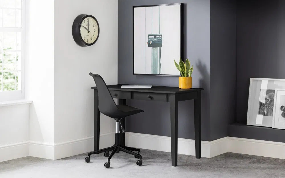 Julian Bowen Free-standing Desk With Drawers In White | Carrington | - Wood Velvet