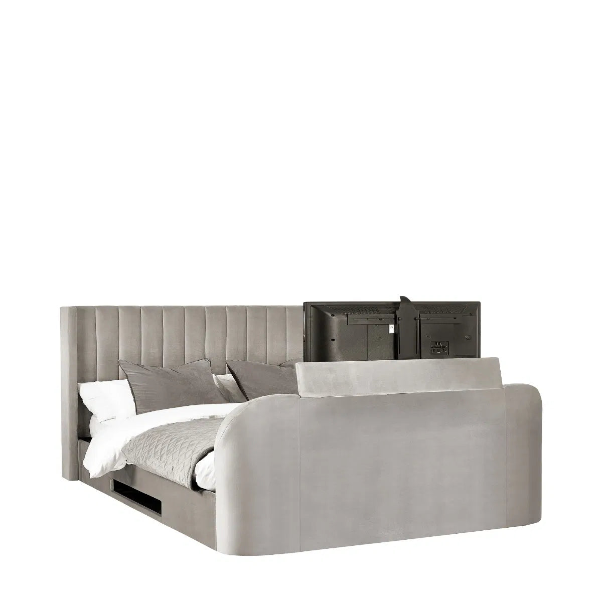 Winged Ottoman Storage TV Bed | Clara | Julian Bowen | - Wood Velvet