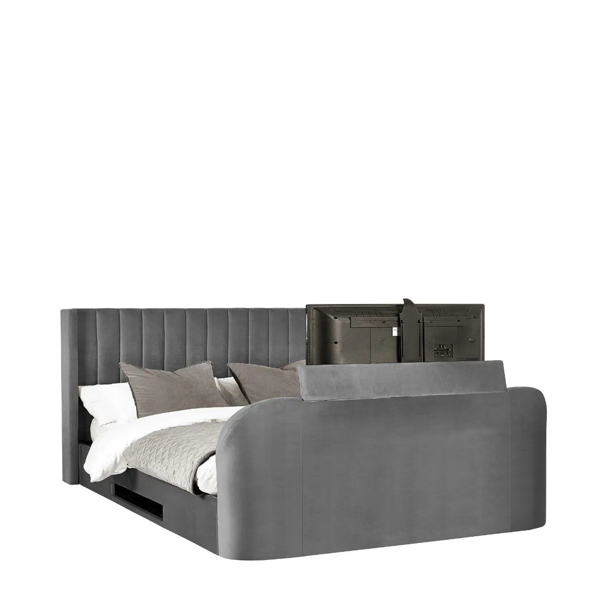 Winged Ottoman Storage TV Bed | Clara | Julian Bowen | - Wood Velvet