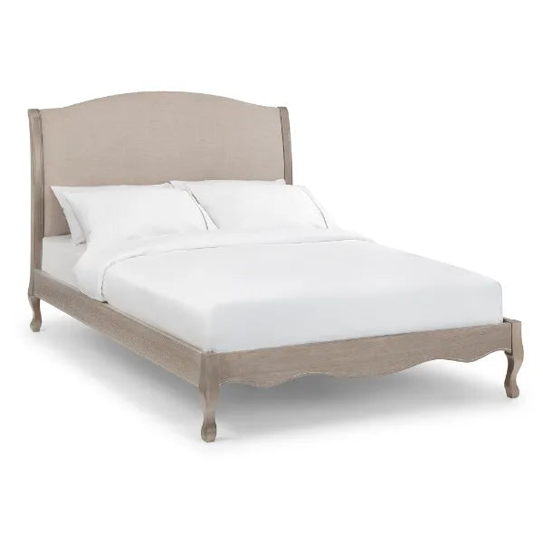 Julian Bowen Camille Limed Oak French Design S/King Bed - Wood Velvet