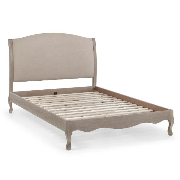Julian Bowen Camille Limed Oak French Design S/King Bed - Wood Velvet