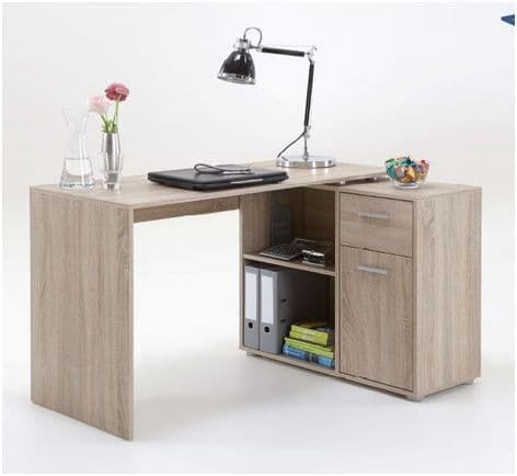 Carin Corner Flexi Desk Oak Effect - Wood Velvet