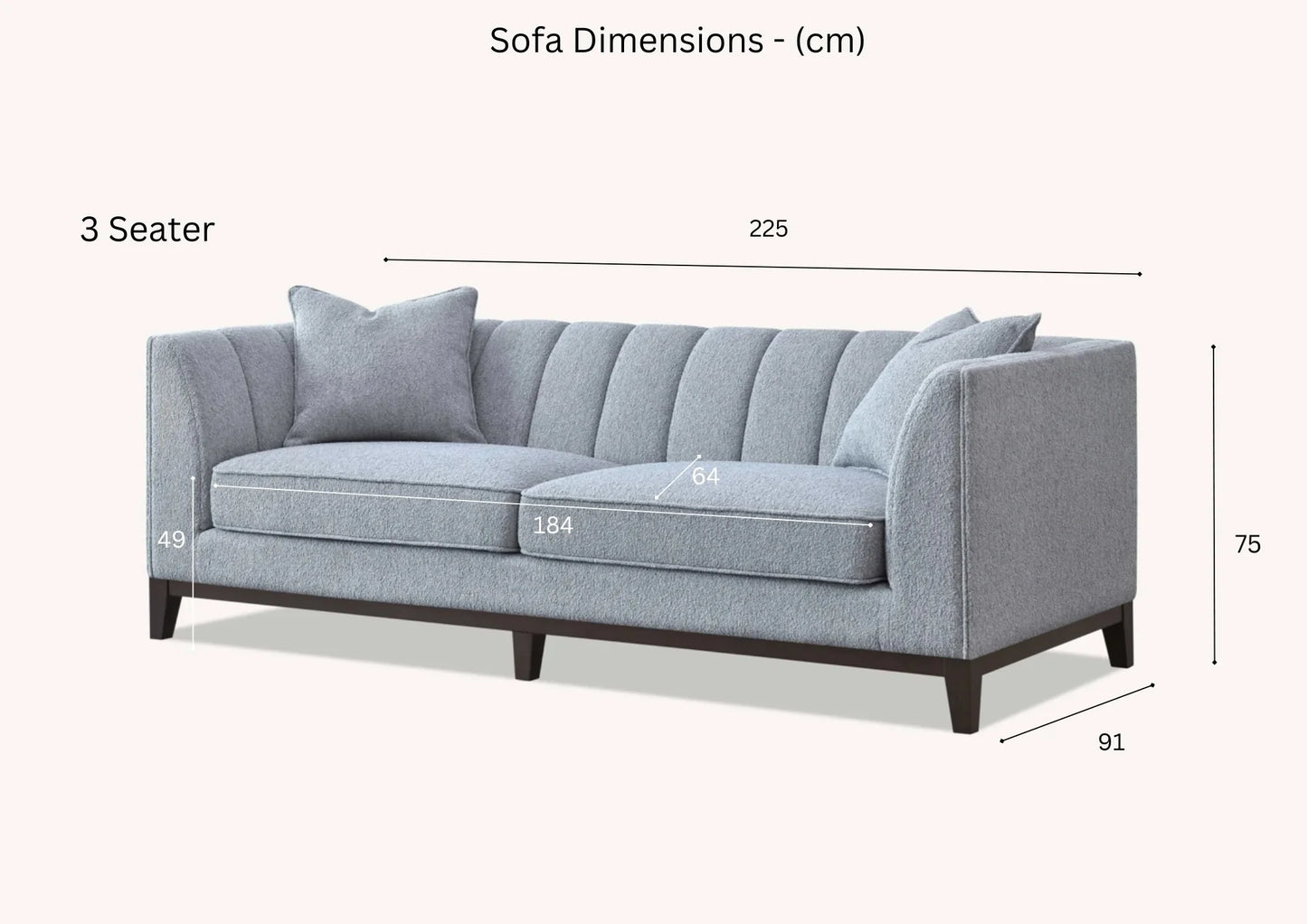 Cooper Sofa Range in Dolphin Boucle - Wood Velvet