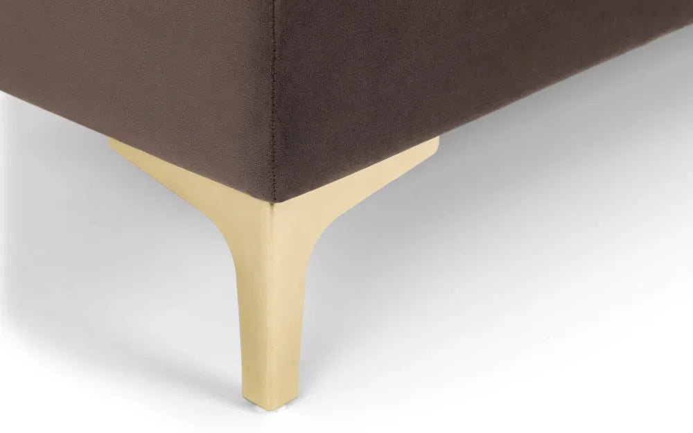 Deco Storage Ottoman Bench In Plush Truffle Velvet | Julian Bowen