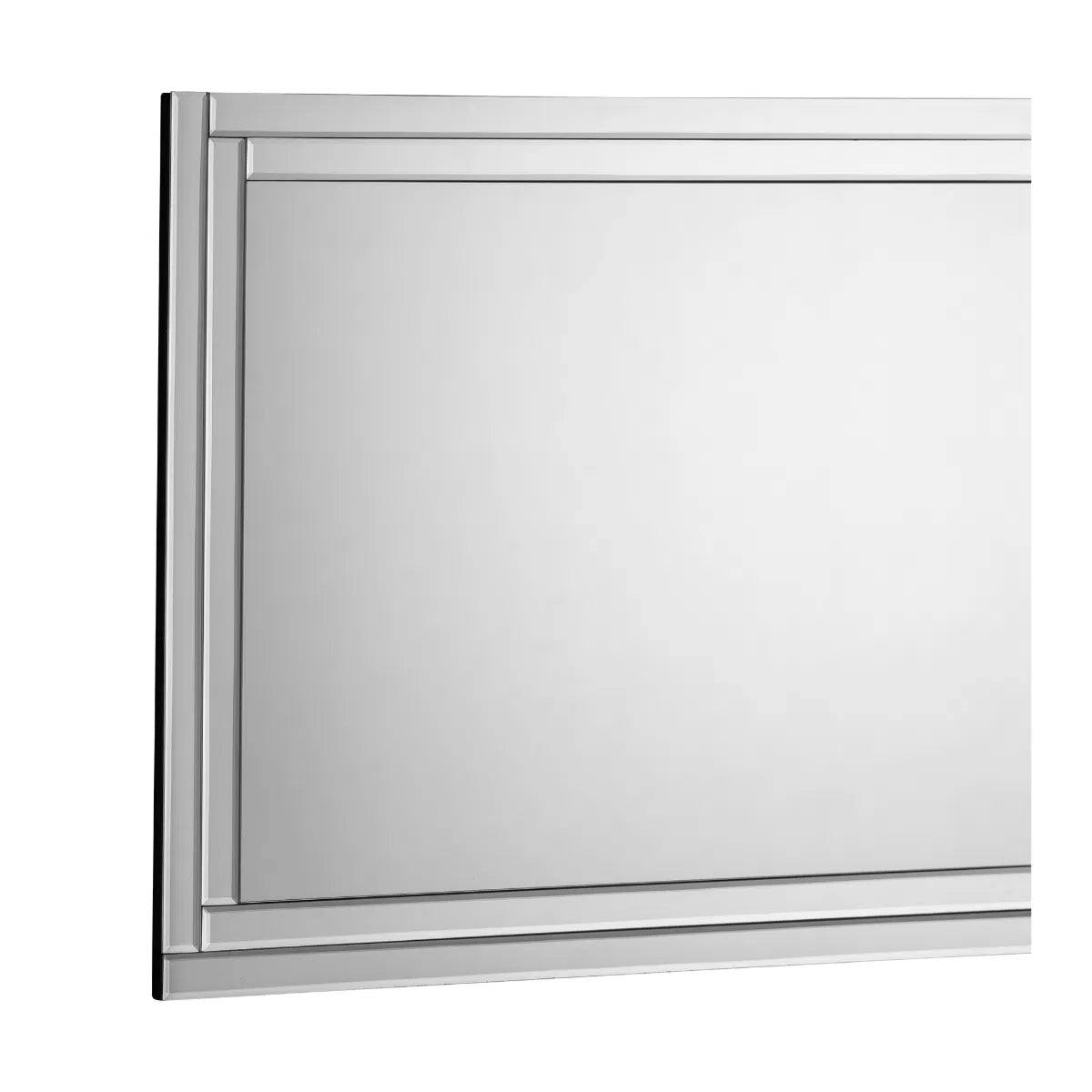 Julian Bowen Elegant Deco Frameless Wall Mirror | Wood Velvet - Wood Velvet