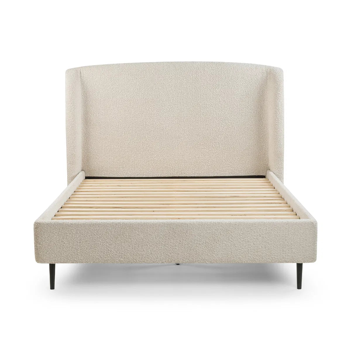 Julian Bowen Eden Boucle Bed In Ivory - Wood Velvet