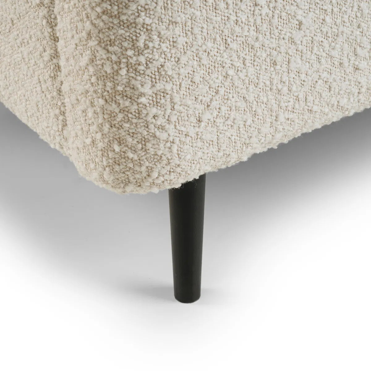 Julian Bowen Eden Boucle Bed In Ivory - Wood Velvet