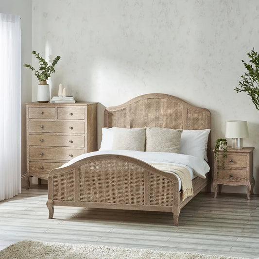 Julian Bowen Fleur Rattan Bed - Wood Velvet