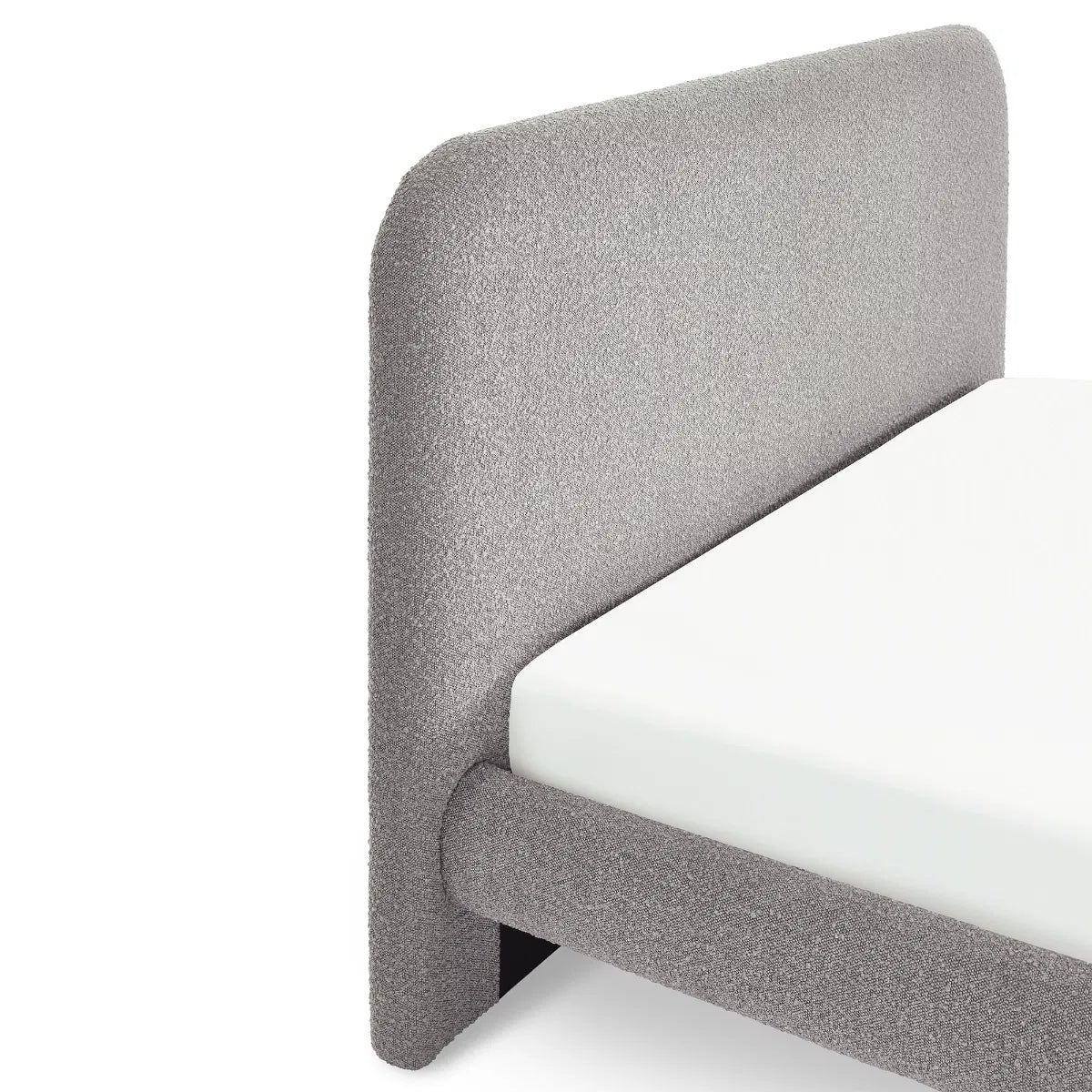 Julian Bowen Hannah Boucle Bed In Grey - Wood Velvet