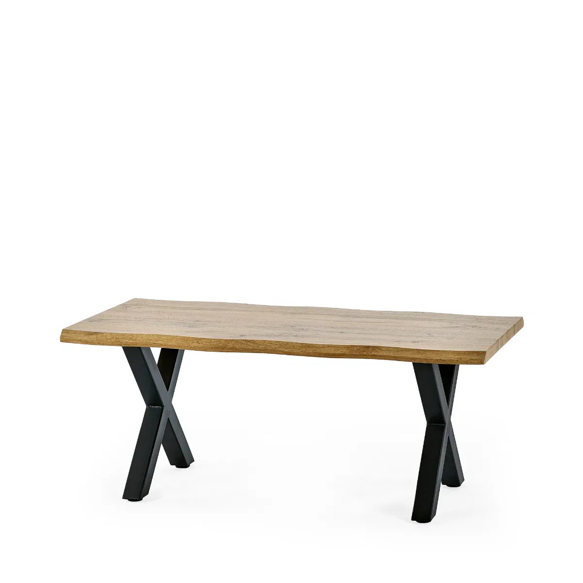 Julian Bowen Harvey Waved-edge Coffee Table In Oak Effect - Wood Velvet