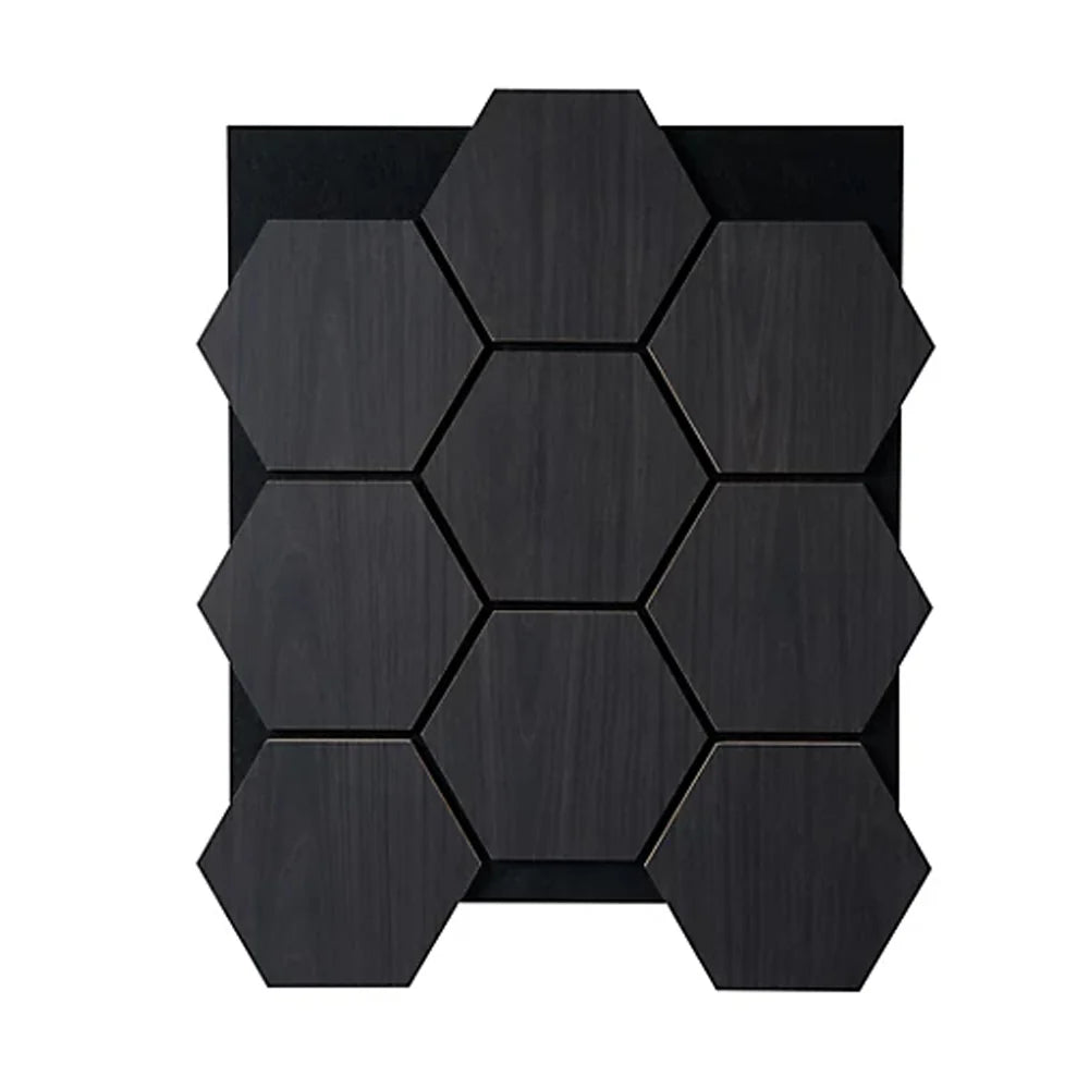 Acoustic "Turtle Hex" Wall Panels | Charcoal | 4 Pack - Wood Velvet