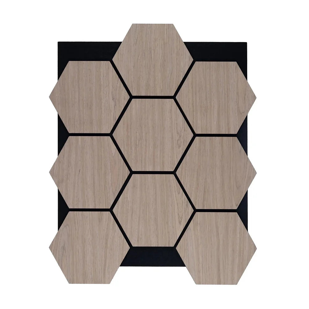 Acoustic "Turtle Hex" Wall Panels | Light Oak | 4 Pack - Wood Velvet
