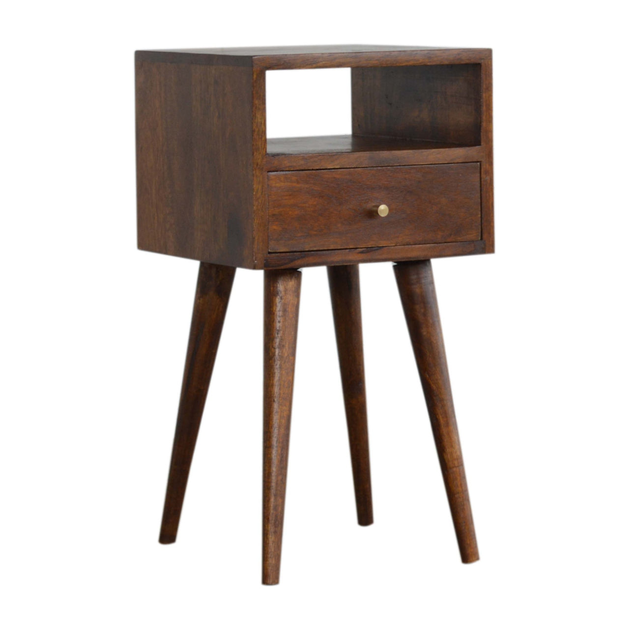 Mini Chestnut Bedside Table - Wood Velvet
