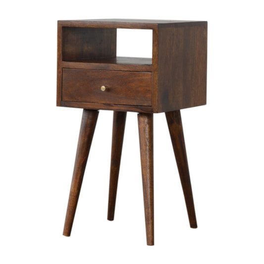 Mini Chestnut Bedside Table - Wood Velvet