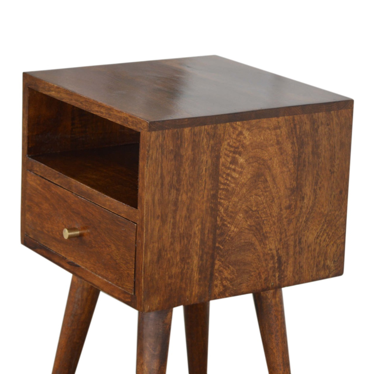 Mini Chestnut Bedside Table - Wood Velvet
