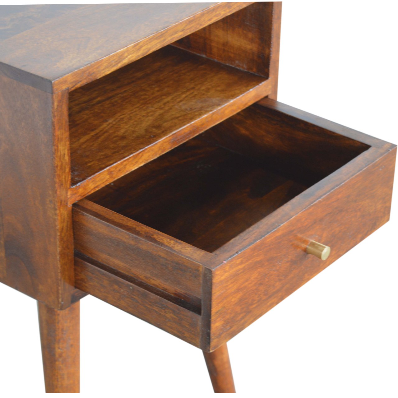Mini Chestnut Bedside Table - Wood Velvet