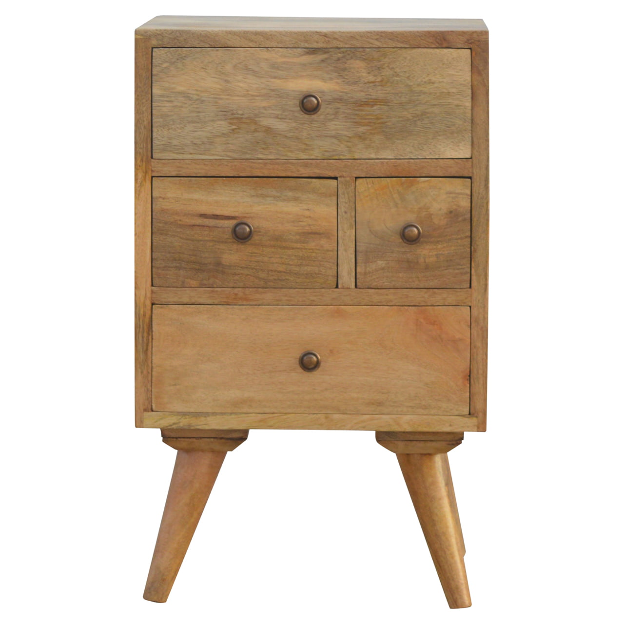 4 Drawer Multi Bedside Cabinet - Wood Velvet