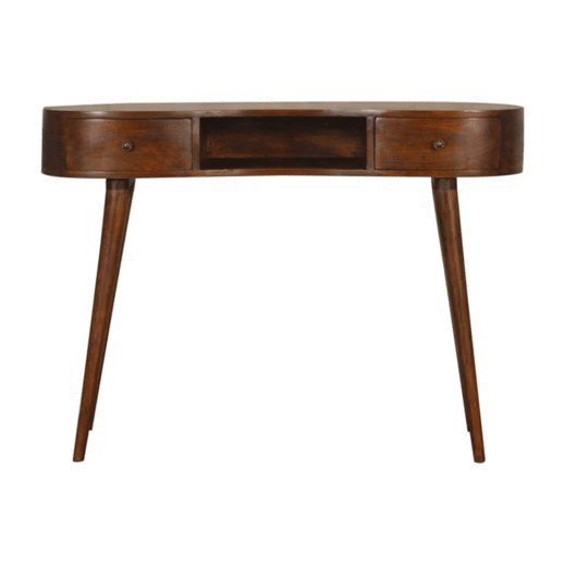 Chestnut Wave Writing Desk - Wood Velvet