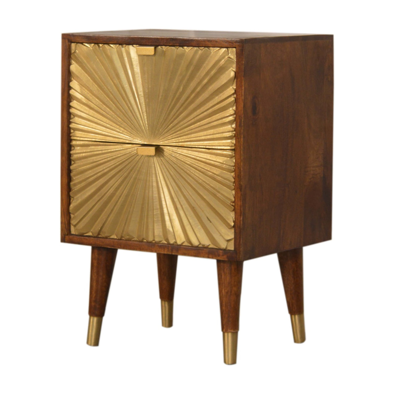 Gold-dust Bedside Cabinet - Wood Velvet
