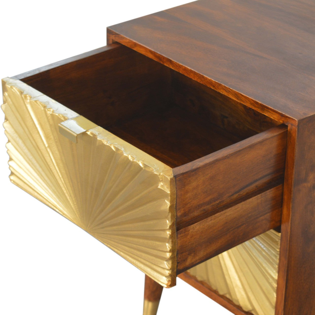 Gold-dust Bedside Cabinet - Wood Velvet
