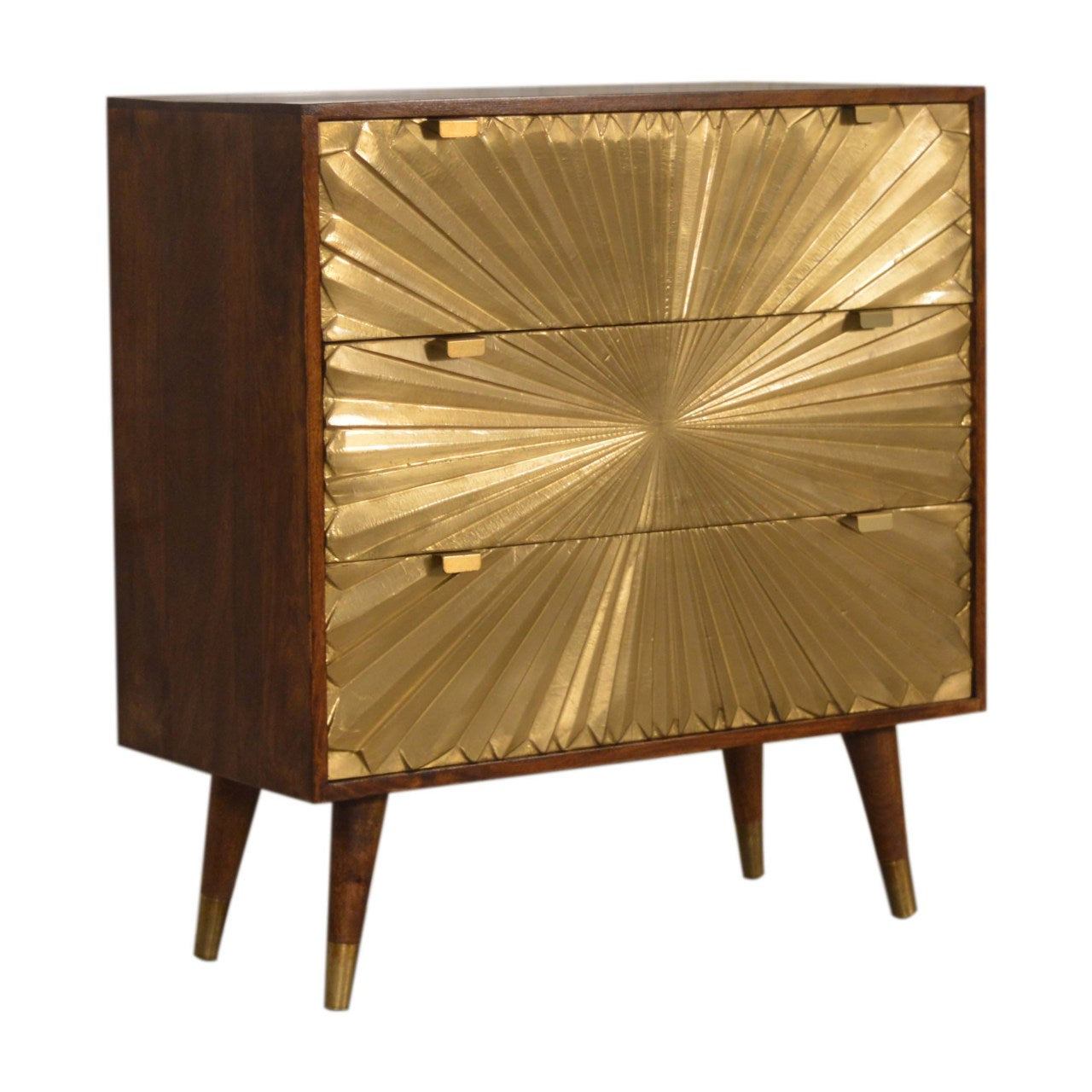 Gold-dust 3-Drawer Chest - Wood Velvet