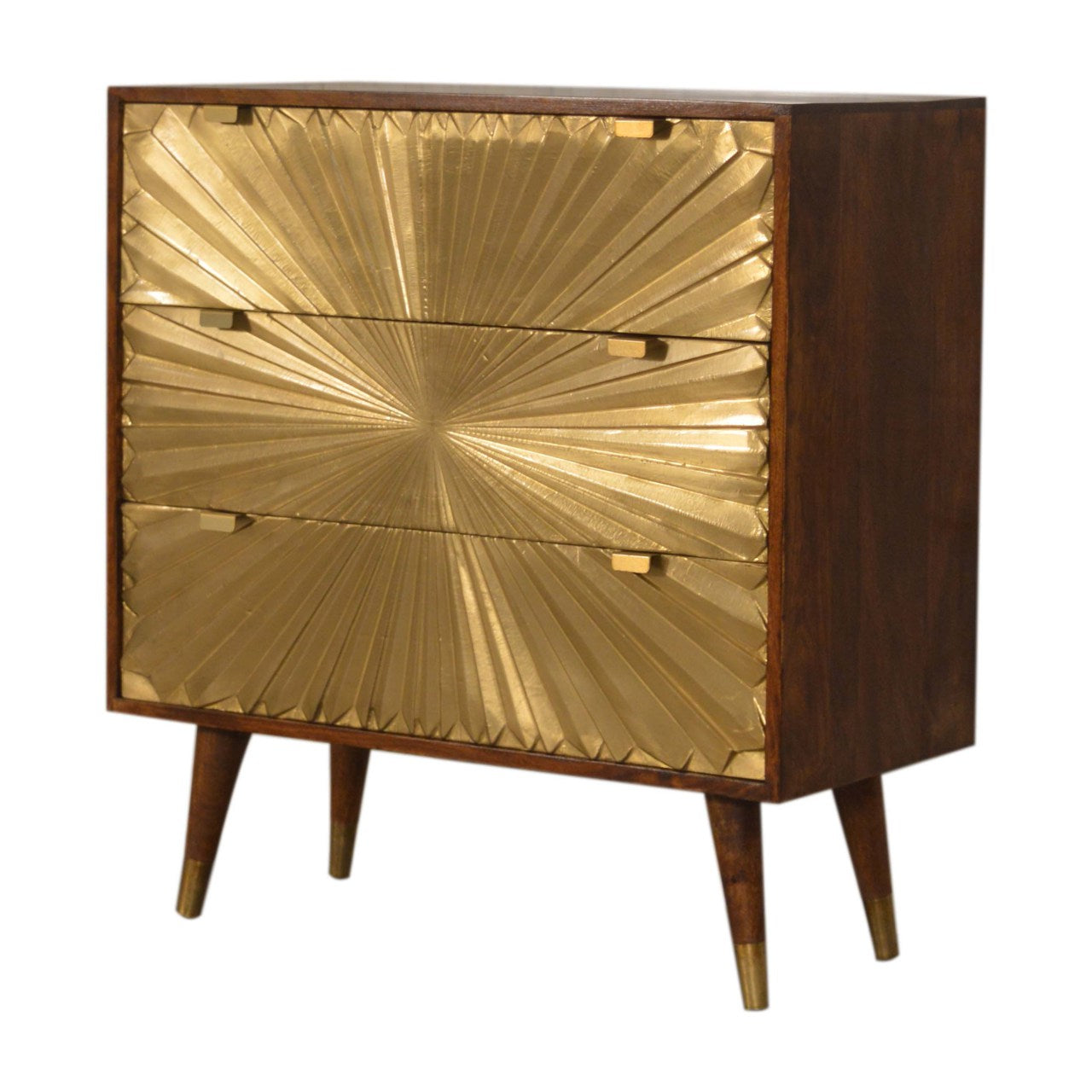 Gold-dust 3-Drawer Chest - Wood Velvet