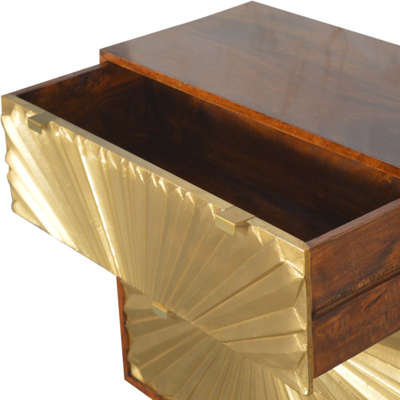 Gold-dust 3-Drawer Chest - Wood Velvet
