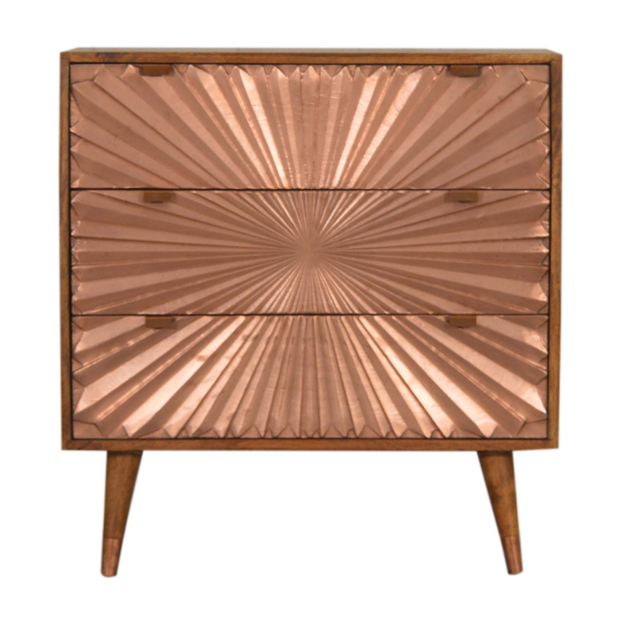 Copper-dust 3-Drawer Chest - Wood Velvet
