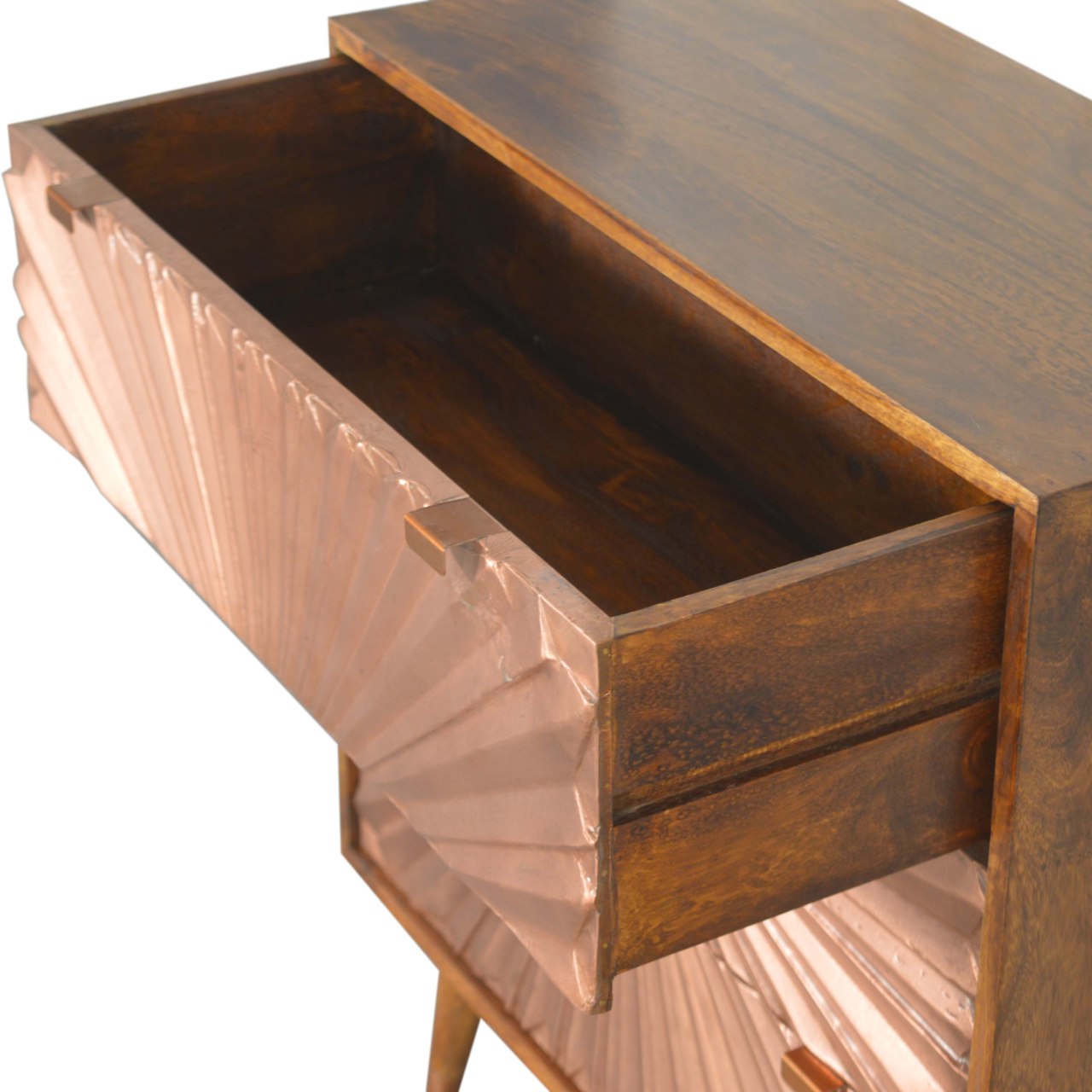 Copper-dust 3-Drawer Chest - Wood Velvet