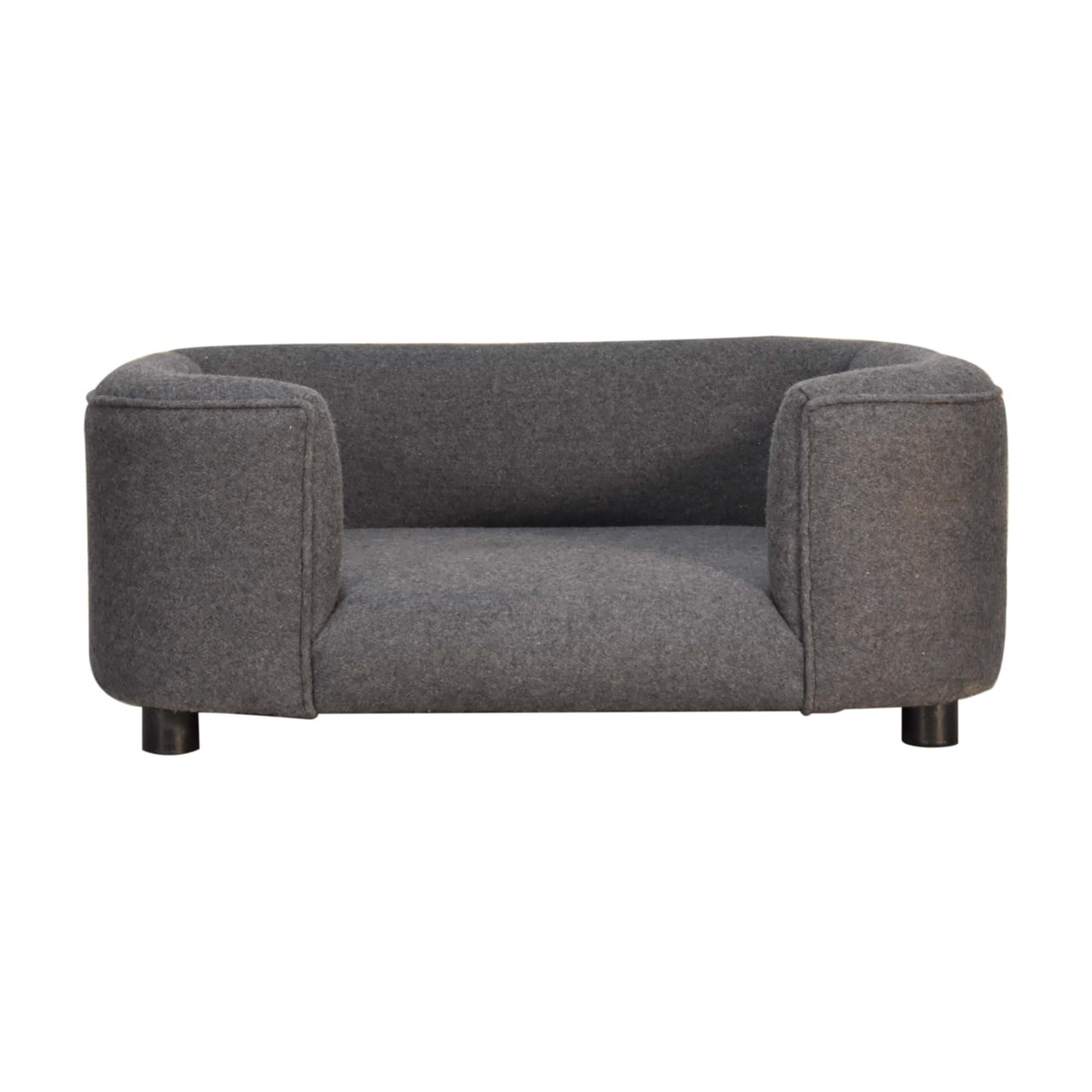 Luxury Grey Tweed Pet Sofa Bed - Wood Velvet