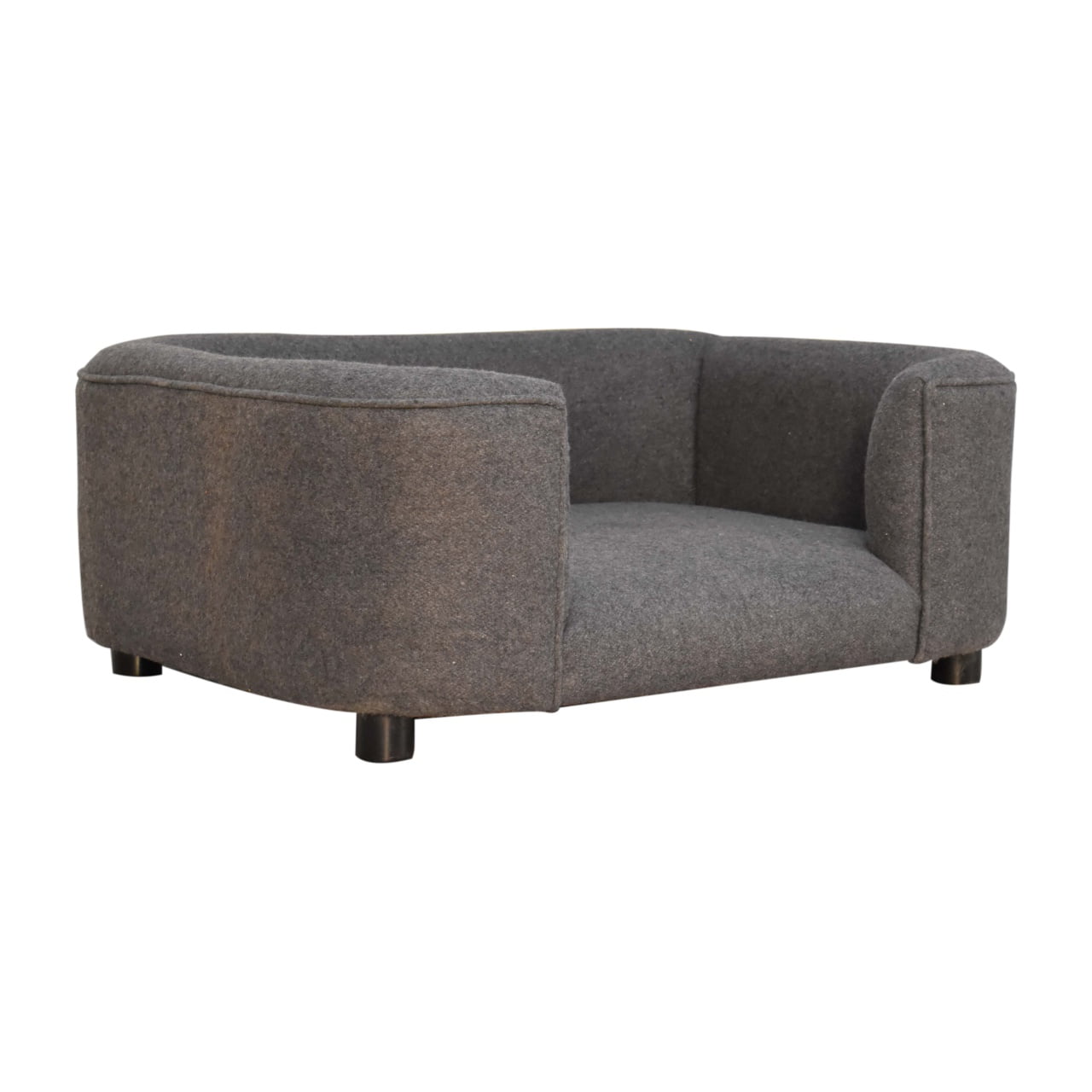 Luxury Grey Tweed Pet Sofa Bed - Wood Velvet