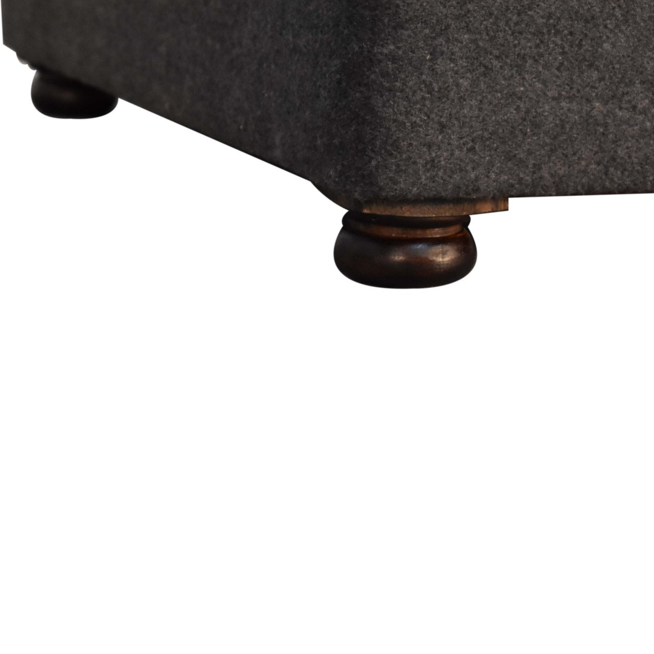 Premium Tweed Deep Button Luxury Pet Bed - Wood Velvet