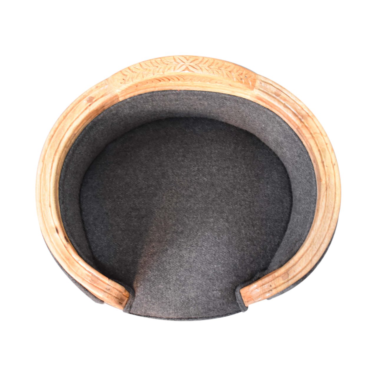 Carved Luxury Tweed Pet Bed - Wood Velvet