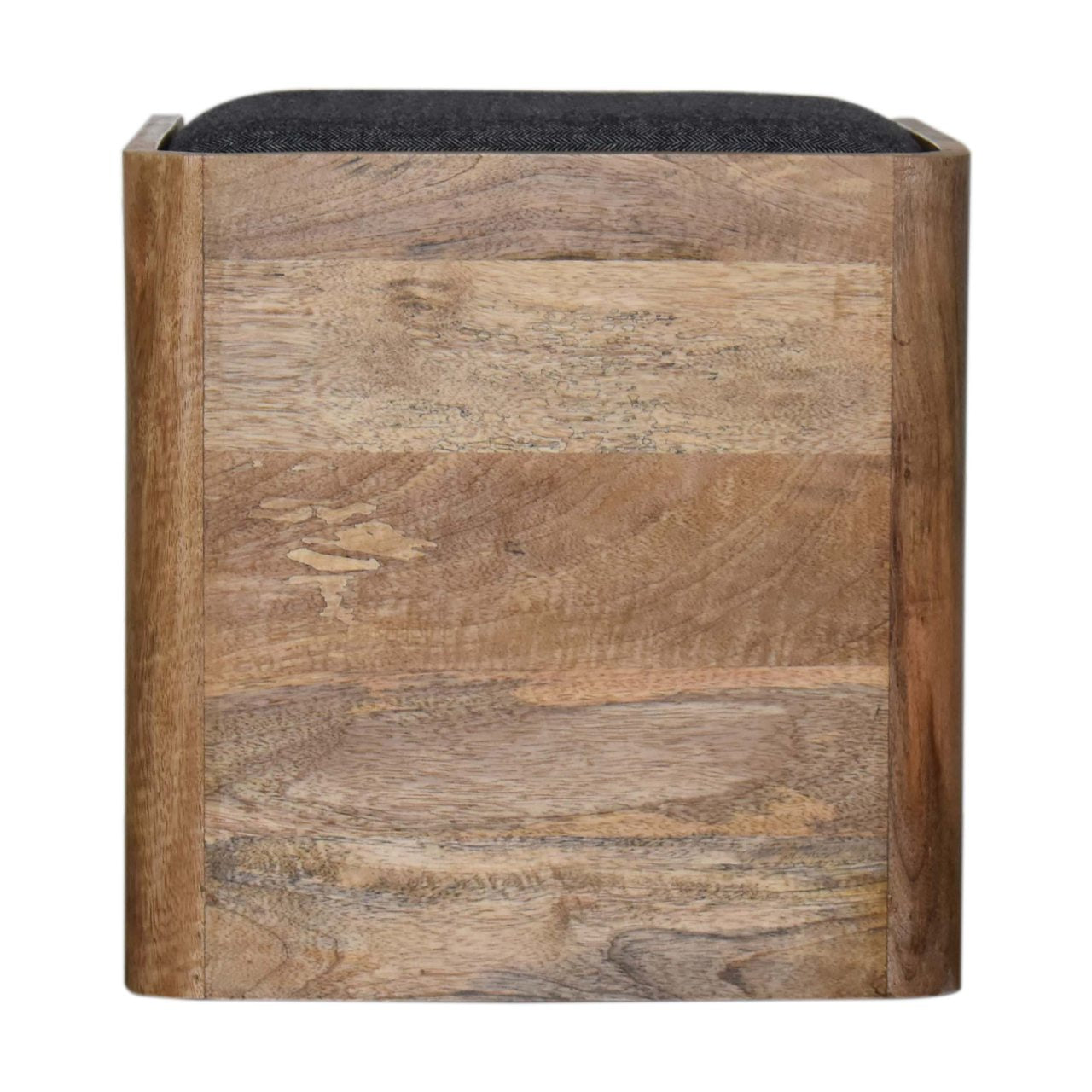 Mango Wood Round Cut-out Pet Bed with Seat Pad - Wood Velvet