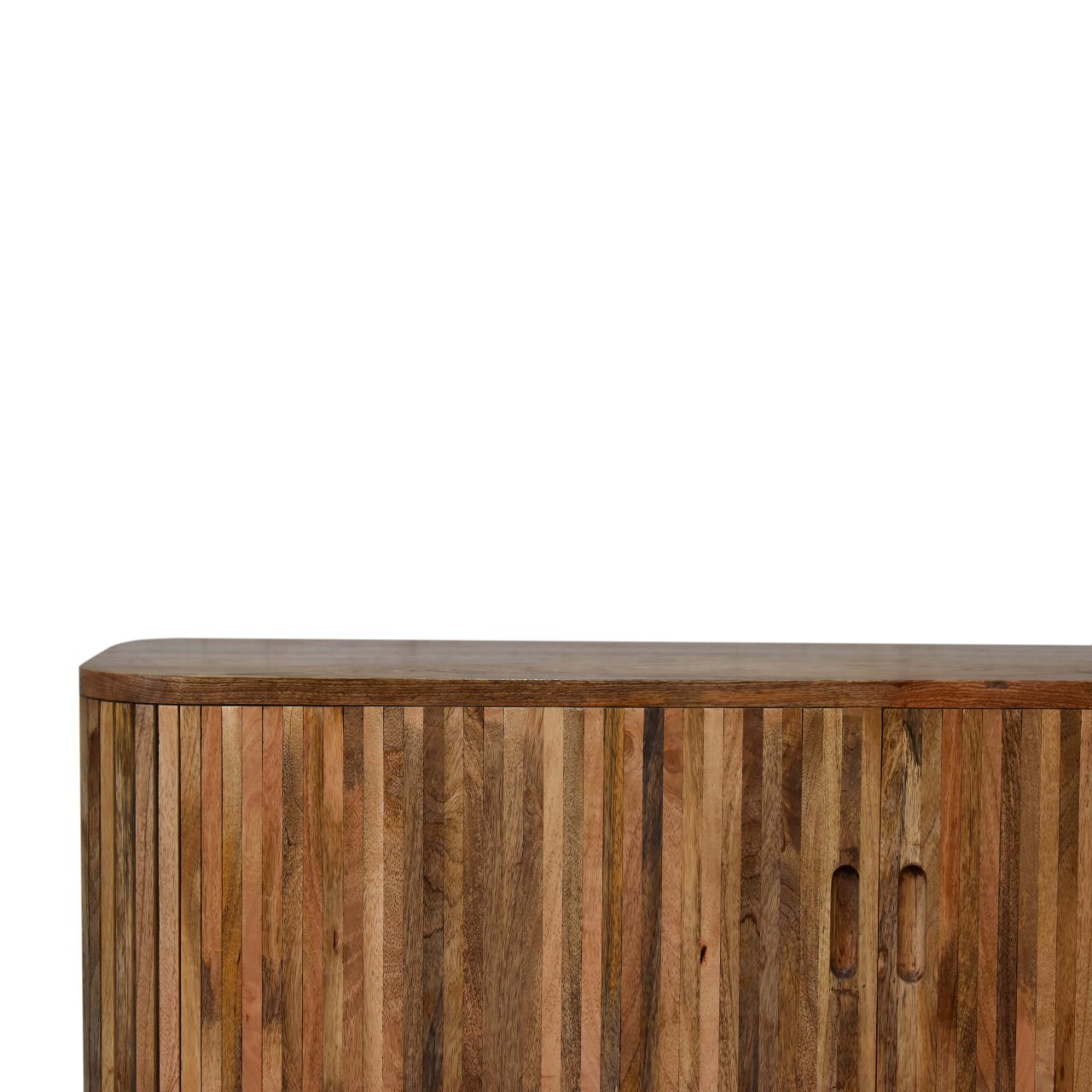 Solid Wood Slatted Media Unit - Wood Velvet