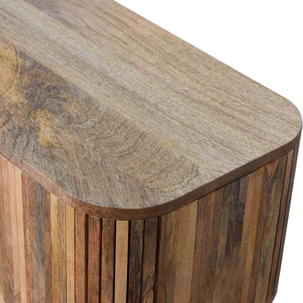 Solid Wood Slatted Media Unit - Wood Velvet