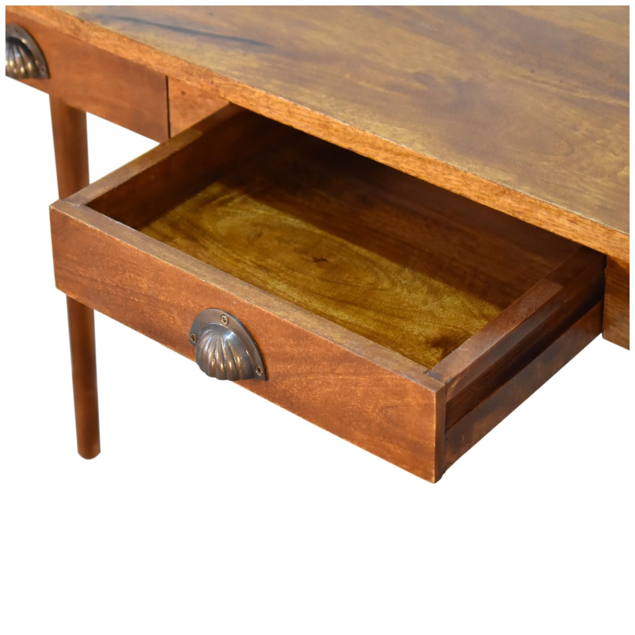 2 Drawer Chestnut Writing Desk - Wood Velvet