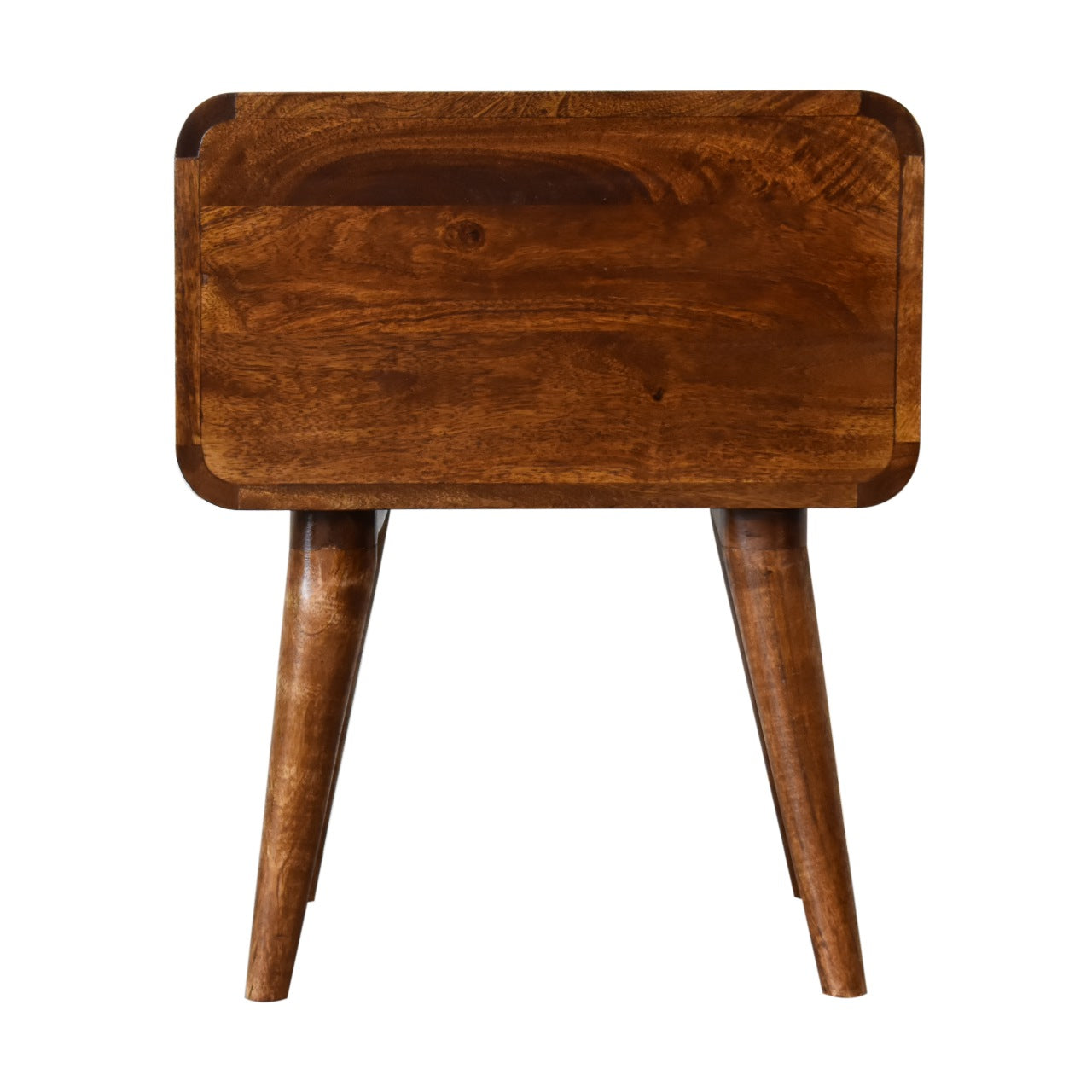 Curved Chestnut Bedside - Wood Velvet